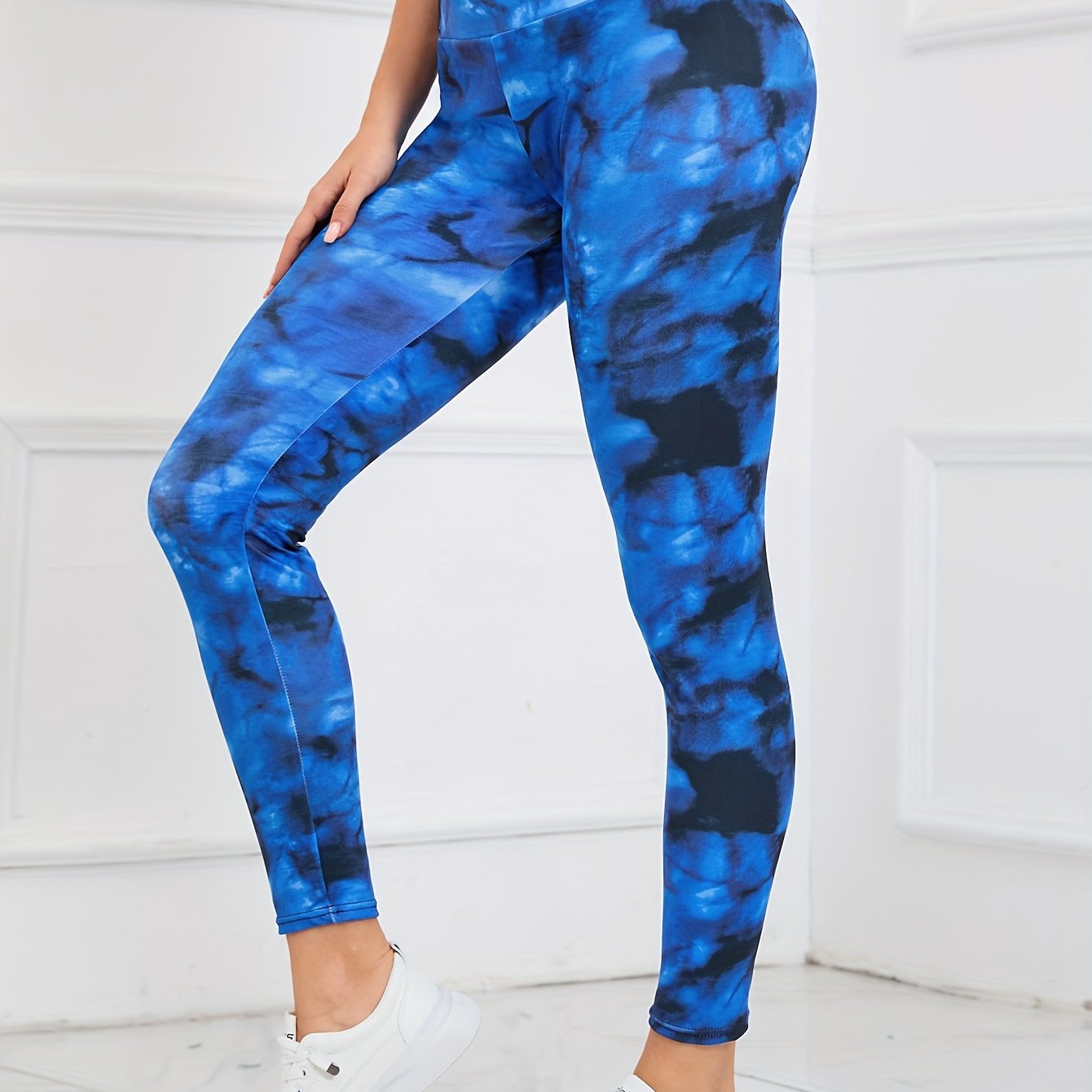 Tie Dye Yoga Workout Pants Stretch Running Leggings