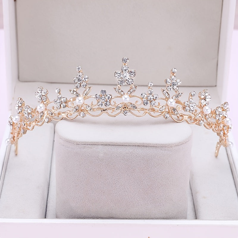 Girls Princess Crystal Tiara Crown Rhinestone Crown for Party Wedding