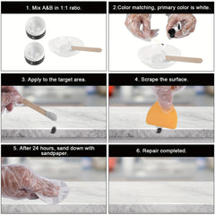 Countertop Repair Kit: Granite & Marble, Quartz, Corian - Epoxy