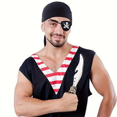 Pirate Bandana & Eyepatch Set Skull Cosplay Costume Accessory