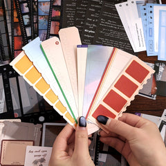 100pcs Movie Theme Scrapbook Kit Retro Film Strip Frames Washi Tapes Memo Pads