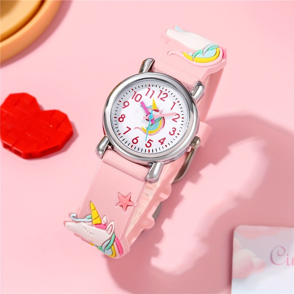 Colorful Unicorn Pattern Kids Watch