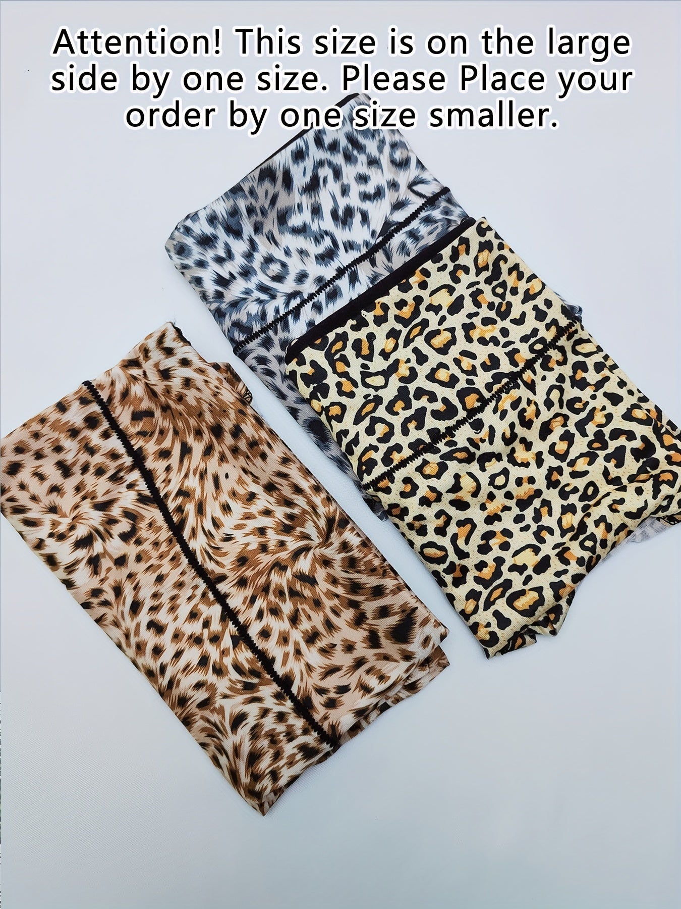 3pcs Leopard Print Briefs Comfy & Stretchy Intimates Panties
