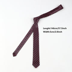 Red Heart Print Necktie Hip Hop Tie Unisex Shirt Tie
