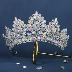 Rhinestone Princess Crown Tiara Head Accessory for Prom Bridal Party