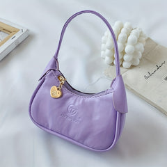 Girls Sweet Princess Handbag Solid Purse Tote Bag Lightweight Shoulder Underarm