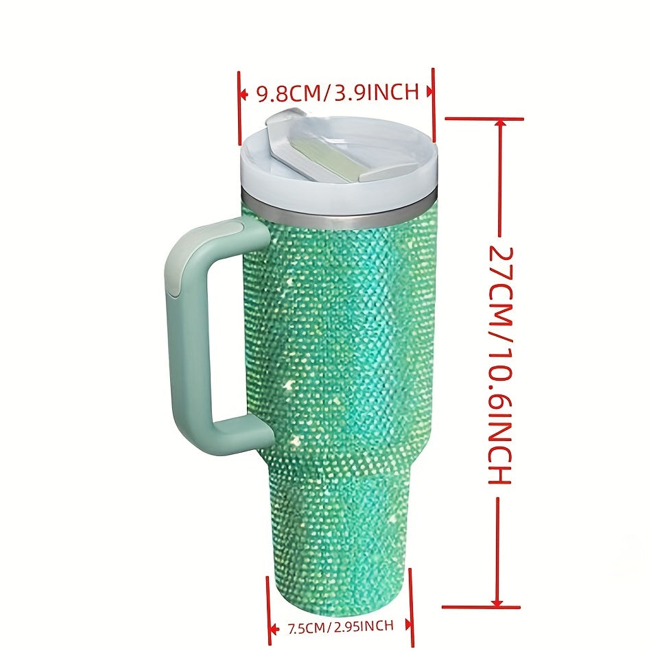 40oz Studded Tumbler Stainless Steel Insulated Water Bottle with Lid