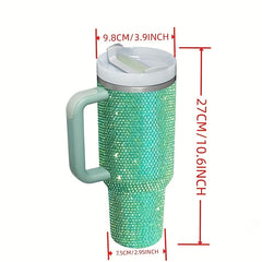 40oz Studded Tumbler Stainless Steel Insulated Water Bottle with Lid