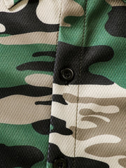 Boys Camo Casual Outfit Shirt & Shorts Set