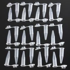 50pcs 1.5ml Micro Plastic Test Tube Centrifuge Vial Snap Cap