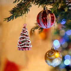 Mini Christmas Tree Ornaments for Hanging Decor