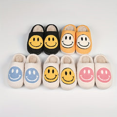 Men's Smiling Face Warm Slip On Slippers
