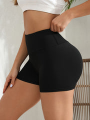 High Waist Yoga Shorts Soft Stretch Sports Fitness Wear