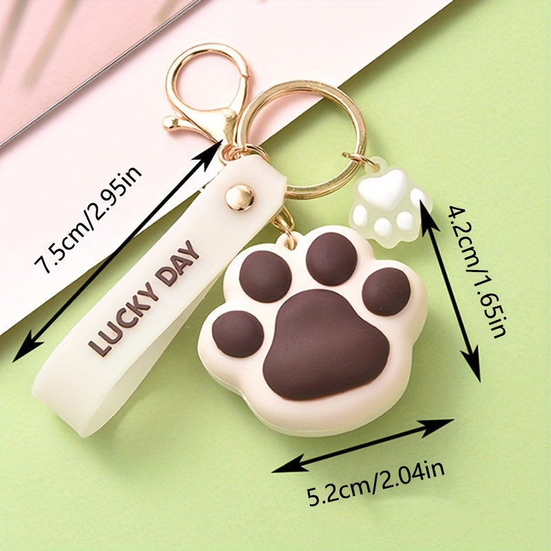 Creative Cat Claw Keychain Girl Heart Keychain Car Hanging Bag Pendant