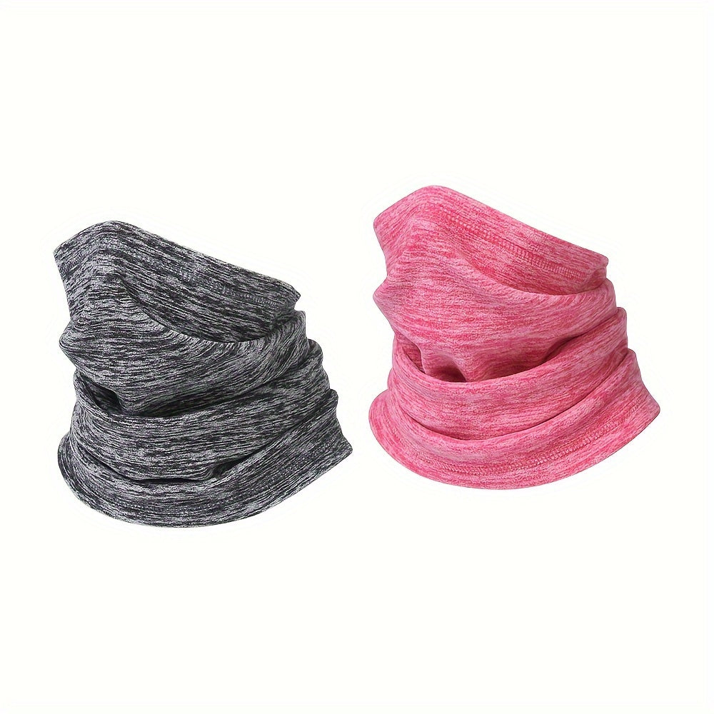 2pcs Winter Fleece Neck Gaiter Balaclava Windproof Face Mask