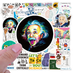 50PCS Science Elements Sticker Student Teacher Staff Waterproof Vinyl Sticker