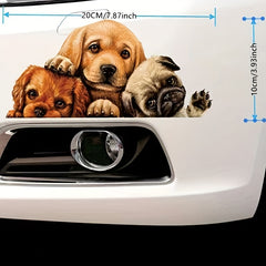 Creative Puppy Dog Car Sticker Waterproof Scratch Cover Decal
