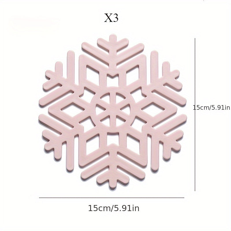 Geometric Snowflake Silicone Table Mats Heat Insulation Mats