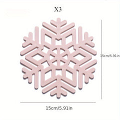 Geometric Snowflake Silicone Table Mats Heat Insulation Mats