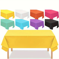 3pcs Assorted Disposable Plastic Tablecloth Rectangle Table Cover
