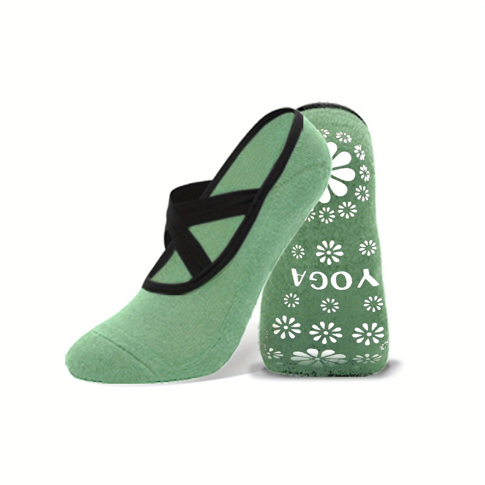 Non slip Yoga Socks Cross Strap Soft Sweat Absorbing Sports Pilates Socks