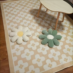 Vintage Flower Carpet Entrance Mat Living Room Bedroom