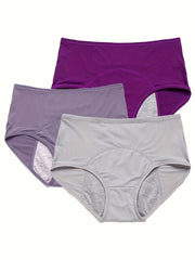 3 Pack Plus Size Mesh Holes Leakproof Period Underwear Set