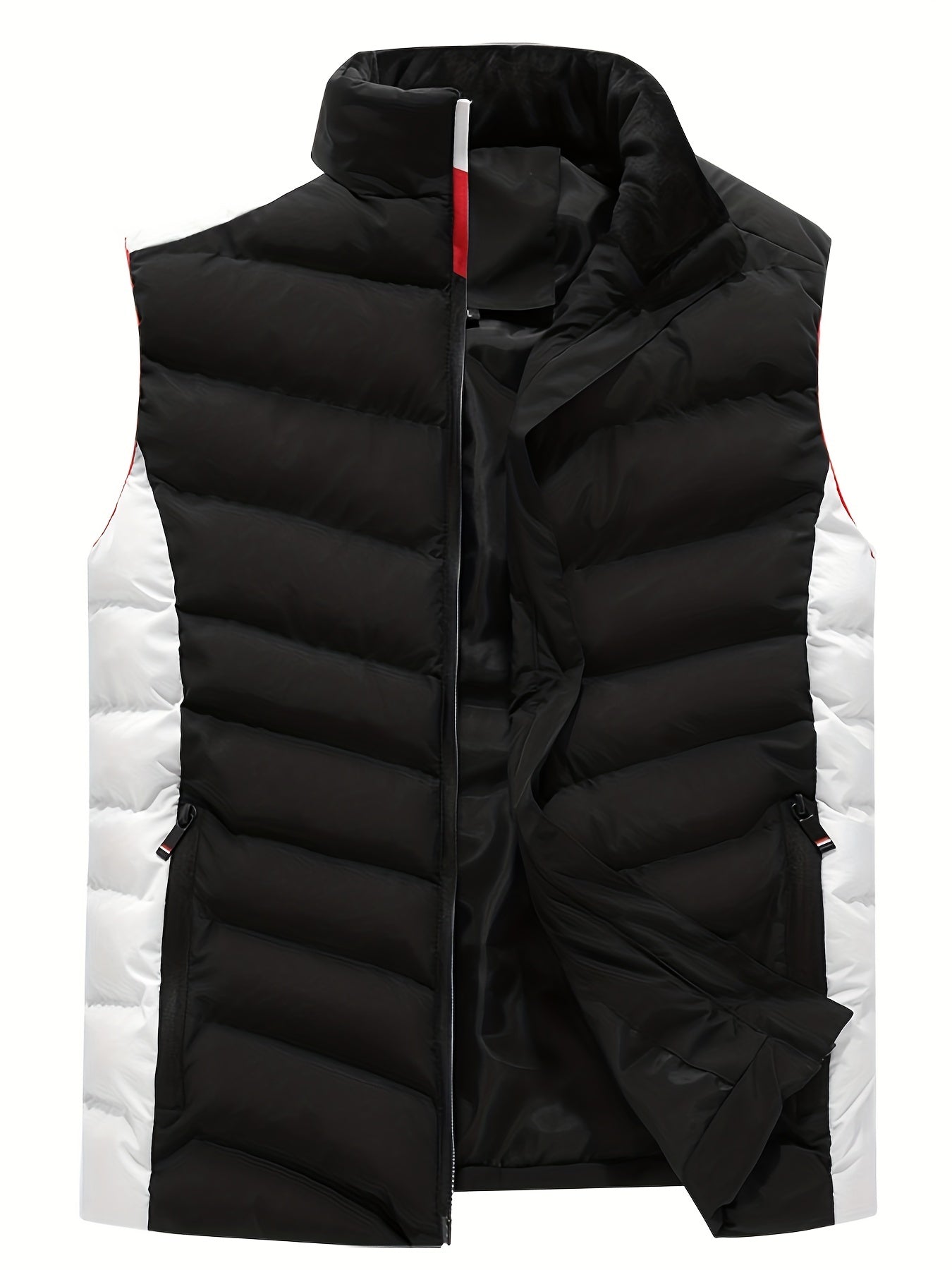 Men's Casual Loose Stand Collar Sleeveless Fleece Warm Vest