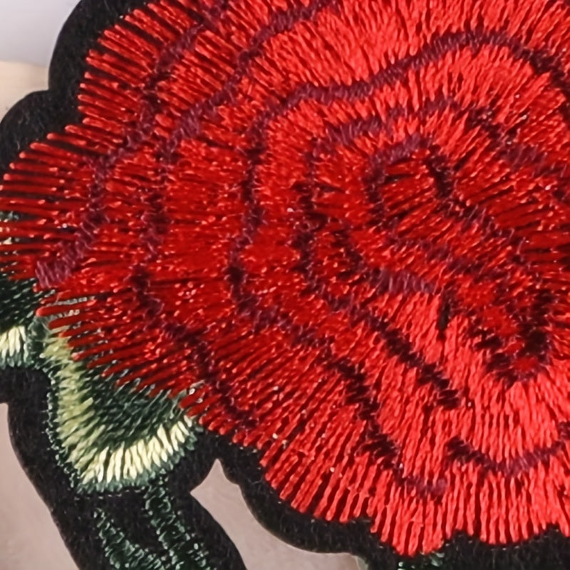 2pcs Flower & Letter Embroidered Patches Girls Hat DIY Iron on Cloth Accessory