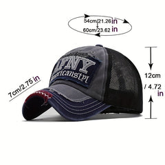 Vintage Washed Cotton Letter AFNY Embroidery Baseball Cap
