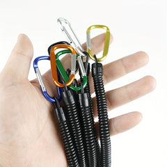 10pcs Fishing Lanyard Coiled Tether Carabiner Pliers Accessories