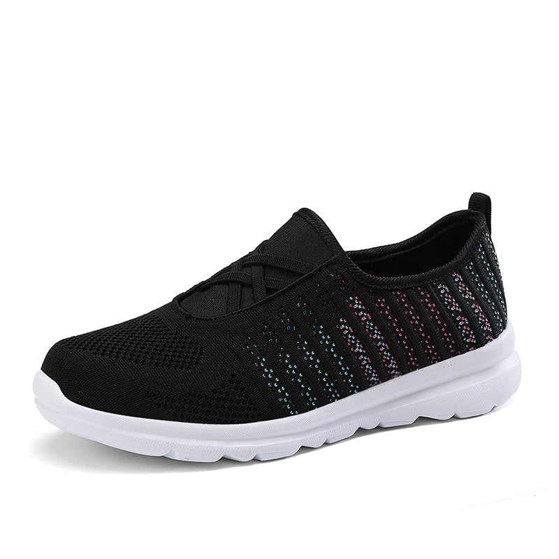 Women's Cross Strap Mesh Flat Shoes Slip On Sports Shoes Lightweight