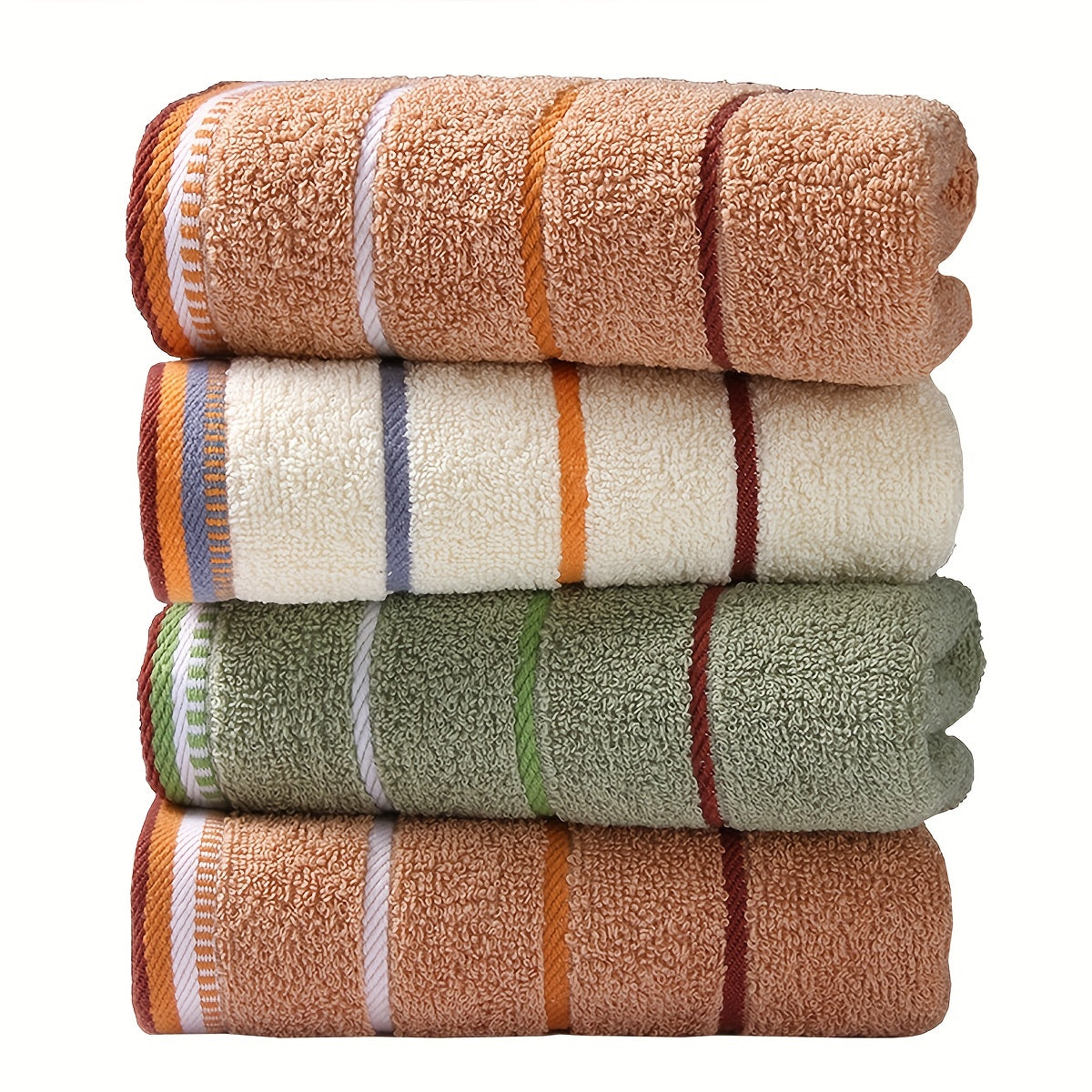 Striped Pattern Hand Towel Soft Skin-Friendly Absorbent Towel
