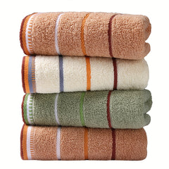 Striped Pattern Hand Towel Soft Skin-Friendly Absorbent Towel