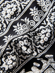 Geometric Print Elastic Stretch Shorts