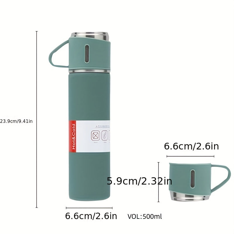 Stainless Steel Thermal Cup Set Insulated Water Bottle for Cycling