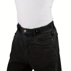 Invisible Pants Belt Casual Elastic Jeans Belt PU Leather Belt For Men