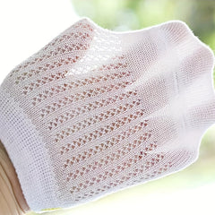 5 Pairs Boys Bear Print Short Socks Cotton Mesh Breathable Ankle Socks