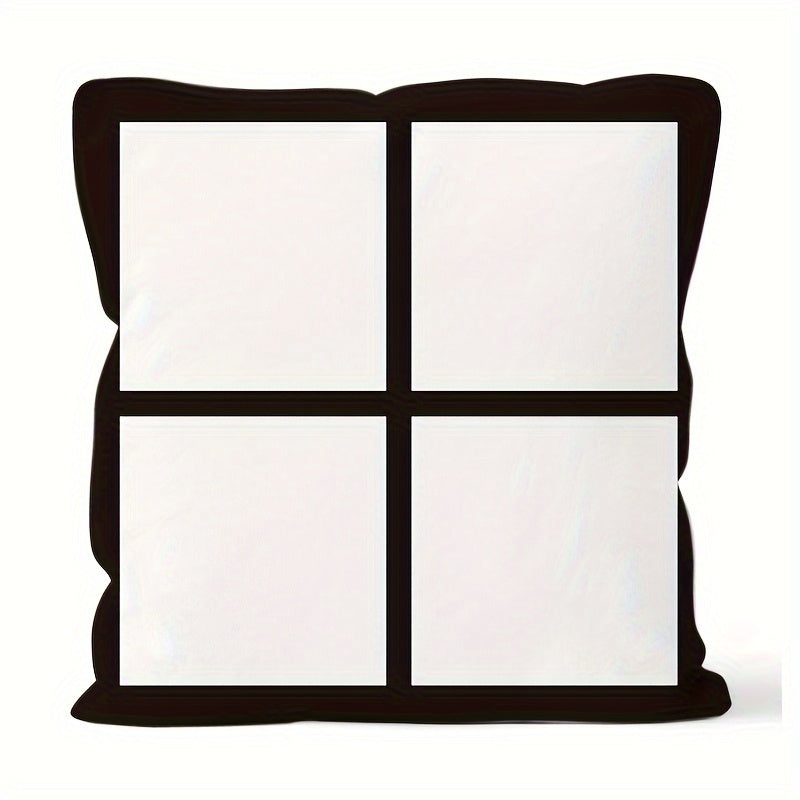 4pcs Plaid Printed Soft Short Plush Pillowcase for Camping