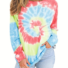 Tie Dye Crew Neck Sweatshirt for Women