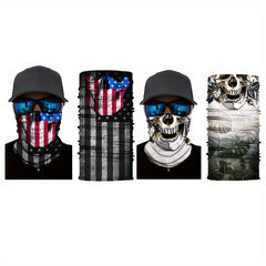 4pcs Camo Face Cover Multifunctional Breathable Scarf Sports Cycling Motocycle