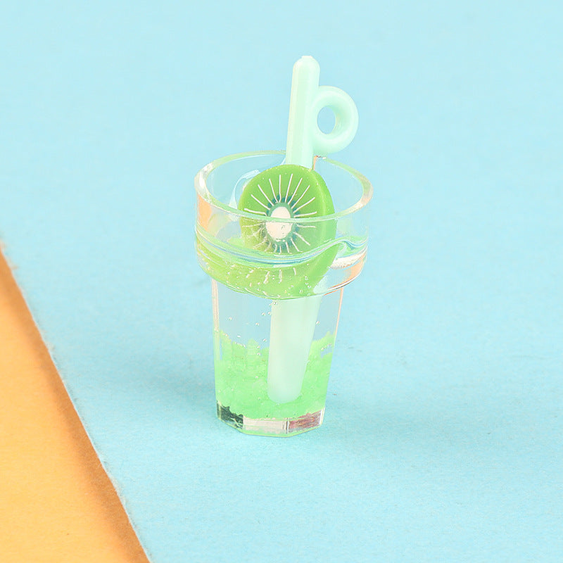 2pcs Mini Beverage Bottle DIY Ornament Luminous Resin Accessories
