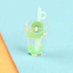 2pcs Mini Beverage Bottle DIY Ornament Luminous Resin Accessories
