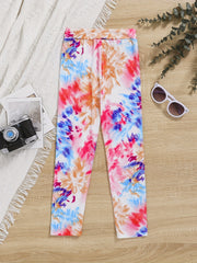 Toddler Girls Tie Dye Athletic Leggings Slim Yoga Pants