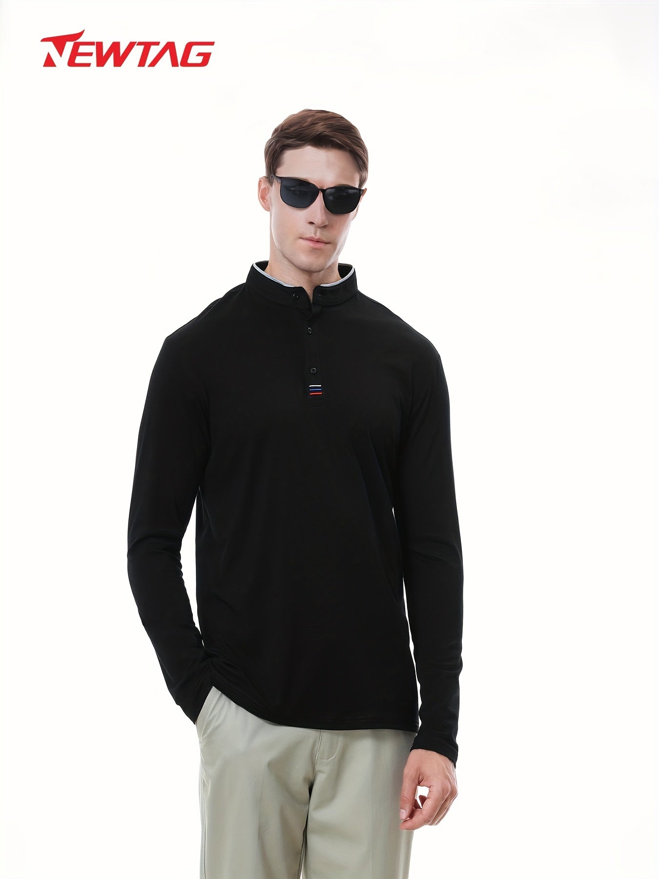 Men's Long Sleeve Golf Shirt Quick Dry Moisture Wicking Outdoor Clothing