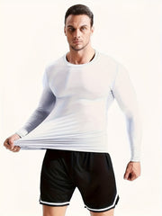 Men's Compression Athletic Tracksuit Long Sleeve Jersey And Pocket Leggings