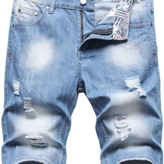 Men's Distressed Denim Shorts for Summer