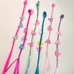 6pcs Y2K Braided Wig Hair Claw Clips Butterfly Decor Girls Hair Accessories