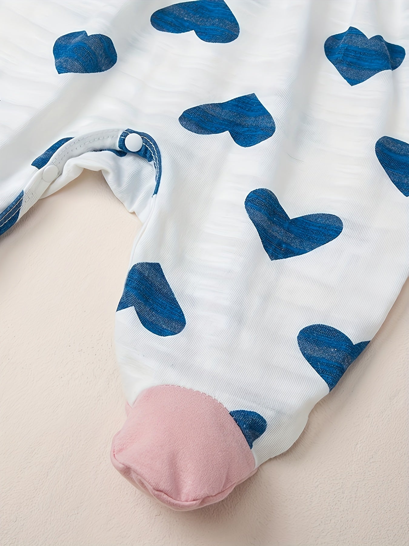 Baby Girls Heat Graphic Footed Romper Home Wear Pajamas Jumpsuit