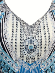 Plus Size Boho Dress Women's Plus Allover Print V-Neck Loose Fit Dress